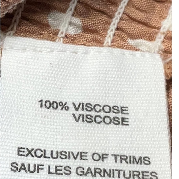 Koy Resort Tan/White Girly Hipster Polkadot Crop Top with Ruffle Detail Sz M - Picture 4 of 4